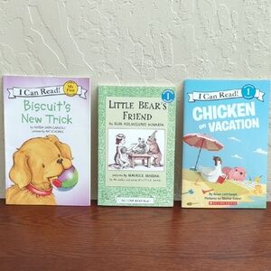 🌻 I Can Read Bundle of 3 Beginner & Level 1 - Biscuit, Little Bear, & Chicken